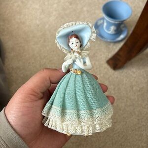 Vintage Porcelain "Dresden Lace" Lady Figurine